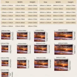 Wall Tapestry Art Decor Blanket Curtain Picnic Tablecloth Hanging Home Bedroom Living Room Dorm Decoration Landscape Beach Sea Ocean Wave Sunrise Sunset Rosy Cloud