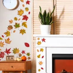 Wall Tattoo Maple Leaves Wall Sticker Wall Decoration for Living Room Bedroom Sofa Background Wall Sticker Children's Room Girls and Boys Wall Sticker DIY Wall Art Decor