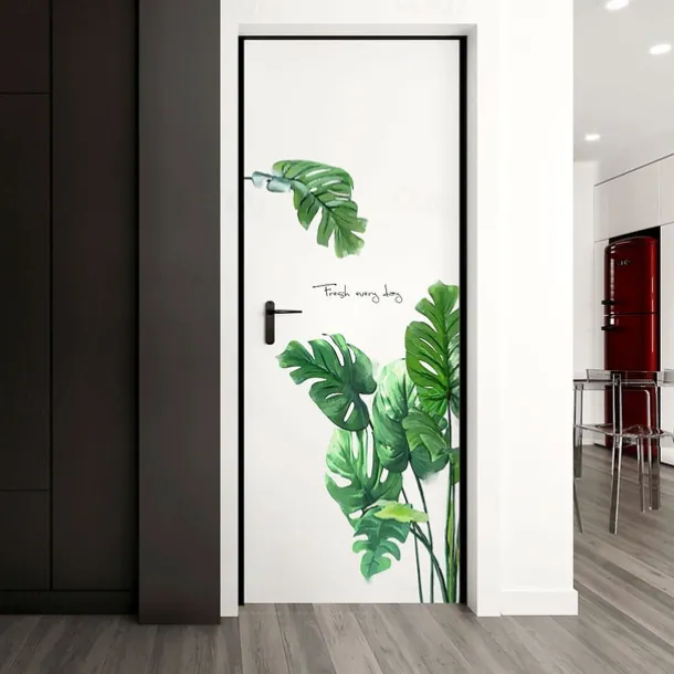 WallDecals Decor Vinyl DIY Green Tree Leaves Wall Stickers Removable Waterproof Wallpaper Decals Art Easy Peel & Stick for Kids Room Living Room Bedroom 30X90X2CM