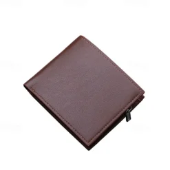 Wallet with Zipper, Father's Day Gift for Men Multi-Card Holder, Fashionable Leather Bifold Wallet for Men, Stylish and Durable