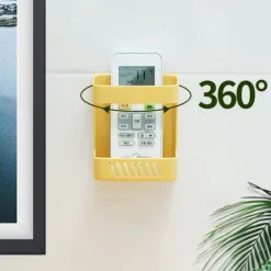 Wall-mounted Mobile Phone Plug Charging Remote Control Storage Box BracketInstalling Organizer Bracket Without Punching