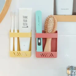 Wall-mounted Mobile Phone Plug Charging Remote Control Storage Box BracketInstalling Organizer Bracket Without Punching