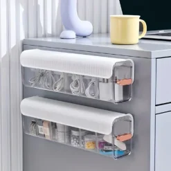 Wall-Mounted Organizer Box Sleek, Lightweight Design for Cosmetics, Cables & Desktop Items