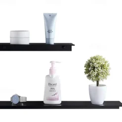 Wall-mounted Rack Bathroom Accessories Aluminum Black Bathroom Shelves Kitchen Wall Shelf Shower Storage Rack 30-50cm