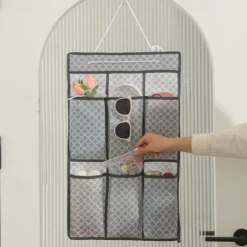 Wall-Mounted Sundries Shoe Organizer Fabric Closet Bag Storage Rack Hanging Over The Door Cloth Bag