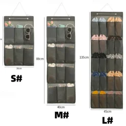 Wall-Mounted Sundries Shoe Organizer Fabric Closet Bag Storage Rack Hanging Over The Door Cloth Bag