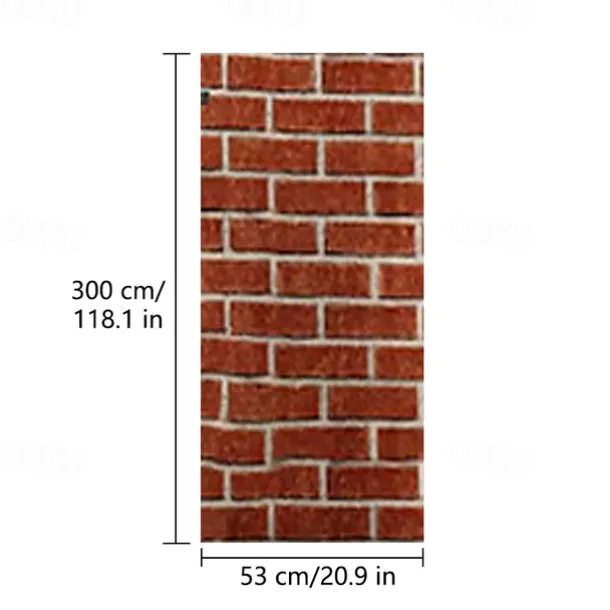 Wallpaper Wall Covering Sticker Film Peel and Stick Removable Faux 3D Brick Vinyl PVC Home Décor 300*53cm