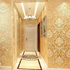 Wallpaper Wall Covering Sticker Film Peel And Stick Modern Water Ripple 3D NonWoven Home Decor 53*950 cm,Adhesive Required