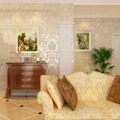 Wallpaper Wall Covering Sticker Film Peel And Stick Modern Water Ripple 3D NonWoven Home Decor 53*950 cm,Adhesive Required