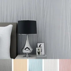 Wallpaper Wall Covering Sticker Film Peel and Stick Removable Plain Vertical Stripes Non Woven Home Decor 300*45cm