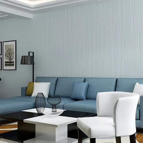 Wallpaper Wall Covering Sticker Film Peel and Stick Removable Plain Vertical Stripes Non Woven Home Decor 300*45cm