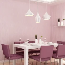 Wallpaper Wall Covering Sticker Film Peel and Stick Removable Plain Vertical Stripes Non Woven Home Decor 300*45cm