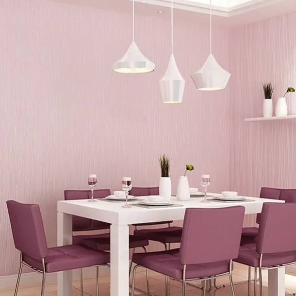 Wallpaper Wall Covering Sticker Film Peel and Stick Removable Plain Vertical Stripes Non Woven Home Decor 300*45cm