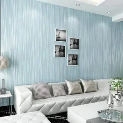 Wallpaper Wall Covering Sticker Film Peel and Stick Removable Plain Vertical Stripes Non Woven Home Decor 300*45cm