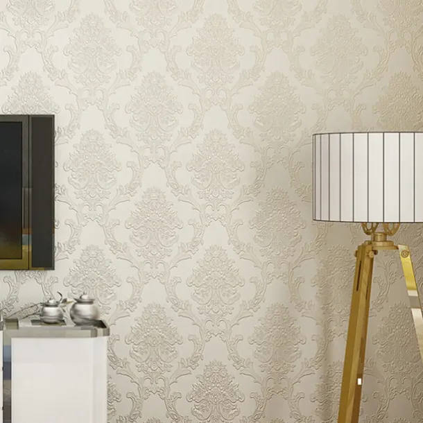 Wallpaper Wall Covering Sticker Film Peel And Stick Embossed Stripe 3d Three-dimensional Stripes Non Woven Home Deco 53x500CM/20.87''x196.85