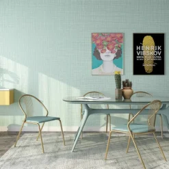 Wallpaper Wall Covering Sticker Film Modern Water Ripple Solid Color Vertical Stripes Non Woven Home Decor 53*1000cm Living Room Bedroom Room