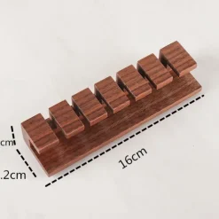 Walnut Wood Cable Organizer, Desk Cord Management Clip, Headphone Wire Holder, Solid Wood Cable Clamp for USB Charging Cables, Power Cords, Office and Home Wire Storage