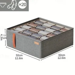 Wardrobe Clothes Organizer, Underwear Socks Bra Storage Box, Fabric Foldable Cabinet Organizer, Drawer Organizer For Storing Pants, Socks, Bras, Underwear, Ties