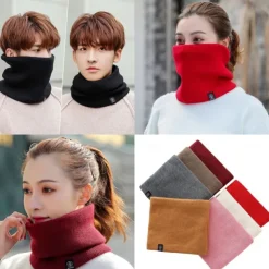 Warm And Coldproof Autumn And Winter All-match Knitted Plus Velvet Knitted Neck Scarf Multi-functional Mask