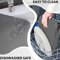 Washer and Dryer Covers for the Top, Silicone Dryer Top Protector Mat Non-slip Waterproof Washing Machine Cover Protector Top Load for Laundry & Kitchen