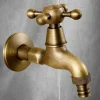 Washing Machine Tap, Outdoor Faucet,Retro Style Single Handle Wall Mounted One Hole Centerset, Superior Quality Antique Brass Faucets