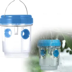 Wasp Traps Outdoor Hanging, Solar Bee Trap for Outside, Hornet Traps, Bee Wasp Catcher Outside Garden