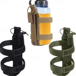 Water Bottle Holder, Water Bottle Carrier, Adjustable Portable Water Bottle Carry Bag with Hook and Loop - Portable Water Bottle Bag for Hiking, Cycling, Camping, Travel