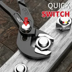 Water Pump Pliers Quick-Release Plumbing Pliers Pipe Wrench Adjustable Water Pipe Clamp Pliers Household Hand Tools Multi-functional Kitchen Sink Spanner Wrench That Defend Bath
