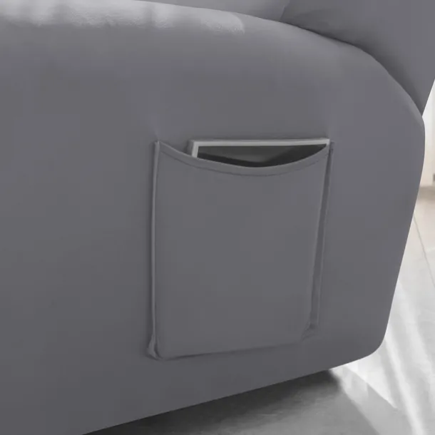 Water Repellent Burgundy Recliner Covers Including Armrest Cover, Backrest Cover Sofa Seat Cover Stretch Spandex Recliner Slipcover with Side Pockets