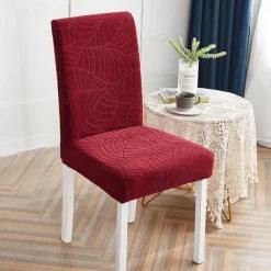Water Repellent Dining Chair Cover Stretch Chair Seat Slipcover Spandex with Elastic Bottom Protector for Dining Room Wedding Ceremony Durable Washable