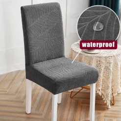 Water Repellent Dining Chair Cover Stretch Chair Seat Slipcover Spandex with Elastic Bottom Protector for Dining Room Wedding Ceremony Durable Washable