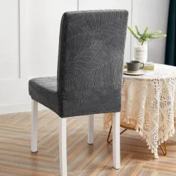 Water Repellent Dining Chair Cover Stretch Chair Seat Slipcover Spandex with Elastic Bottom Protector for Dining Room Wedding Ceremony Durable Washable