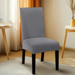 Water Repellent Dining Chair Cover Stretch Chair Seat Slipcover Spandex with Elastic Bottom Protector for Dining Room Wedding Ceremony Durable Washable