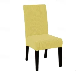 Water Repellent Dining Chair Cover Stretch Chair Seat Slipcover Spandex with Elastic Bottom Protector for Dining Room Wedding Ceremony Durable Washable