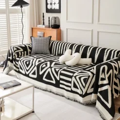 Water Resistant Boho Couch Cover, Soft Chenille Couch Cover for Dogs Washable, Couch Covers for 3 Cushion Couch Sofa Pet Friendly, Thick, Dirt Resistant