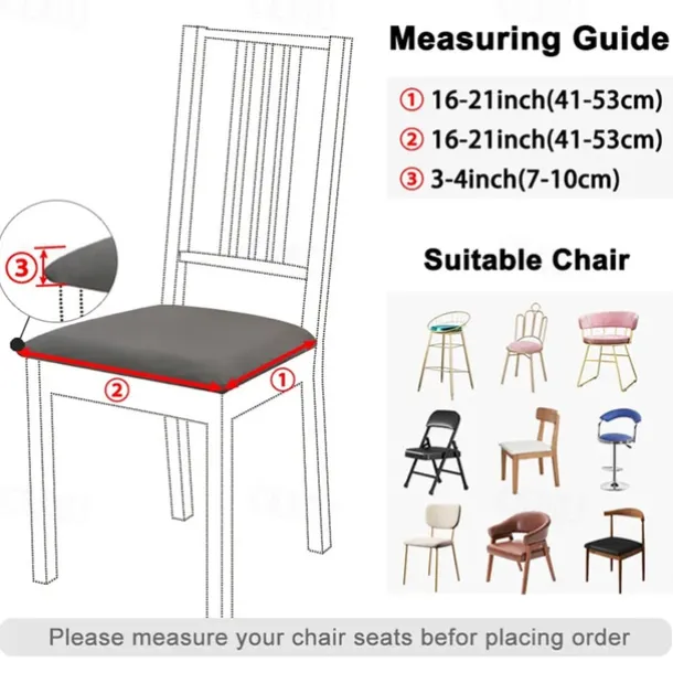 Water Resistant Jacquard Large Leaf Seat Covers for Dining Room Slightly Anti-splashing Small Seat Cushion Cover Anti-slip Elastic Anti-cat Scratching Seat Cover 1PC