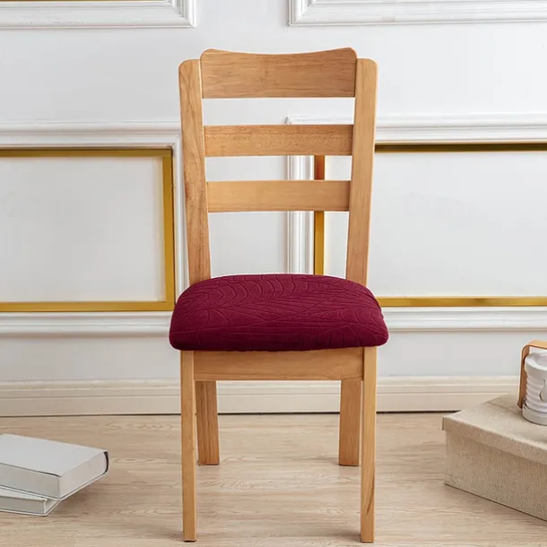 Water Resistant Jacquard Large Leaf Seat Covers for Dining Room Slightly Anti-splashing Small Seat Cushion Cover Anti-slip Elastic Anti-cat Scratching Seat Cover 1PC