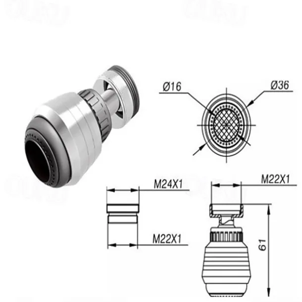 Water saving bubbler faucet splash proof water outlet multi function bubbler with hose
