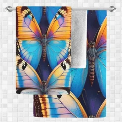 Watercolor Rainbow Butterfly Beach Towel 100% Micro Fiber Oversized Beach Towel Soft and Quick-drying Bathroom Towel Super Absorbent Towel Lightweight Suitable for Outdoor Travel