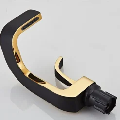 Waterfall Bathroom Sink Mixer Faucet Brass, Basin Taps Single Handle One Hole with Hot and Cold Hose Vessel Water Tap Deck Mounted