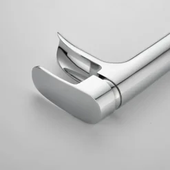 Waterfall Bathroom Sink Mixer Faucet Chrome, Tall Basin Mixer Taps Brass, Single Handle One Hole Tap with Hot and Cold Hose Deck Mounted Vessel Water Tap