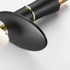 Waterfall Bathroom Sink Mixer Faucet Round, Wash Basin Taps Single Handle Washroom with Hot and Cold Hose Monobloc Vessel Water Brass Tap Deck Mounted