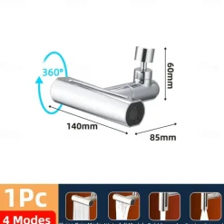 Waterfall Faucet accessory, Waterfall Kitchen Tap Universal Bathroom Kitchen Faucet Multi Function 4 in 1 360 Swiveling Sprayer Head Filter