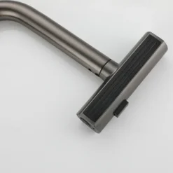 Waterfall Kitchen Faucet, 2023 Latest Centerset Faucet for Kitchen Sink, 3 in 1 Multi-functional Single Handle One Hole Pull out Cylinder Spout Kitchen Taps, Ceramic Valve Insides