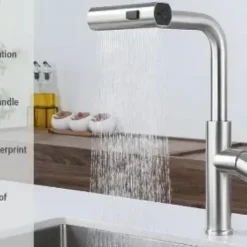 Waterfall Kitchen Faucet Sprayer, Stainless Steel 360 Rotatable, Anti-Splash Design, Durable and Easy to Clean, Universal Filter Extension