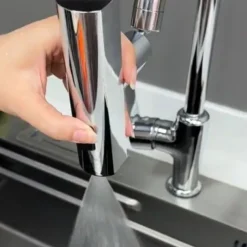 Waterfall Kitchen Faucet Sprayer, Stainless Steel 360 Rotatable, Anti-Splash Design, Durable and Easy to Clean, Universal Filter Extension
