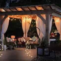 Watering Can Solar Lights Waterproof Copper Lights 36 LEDs for Outdoor Pathway Backyard Deck Lawn Patio Walkway 2 Modes Light Control