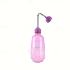 Watering Can with Detachable Shower Head - Flexible Long Nozzle, Squeeze Trigger, Transparent Plastic Plant Sprinkler for Indoor & Outdoor Gardening