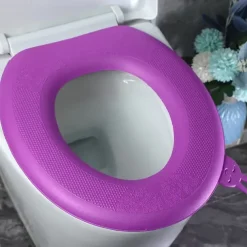 Waterpoof Soft Toilet Seat Cover Bathroom Washable Closestool Mat Pad Cushion O-shape U-shape Toilet seat Bidet Toilet Cover Accessories