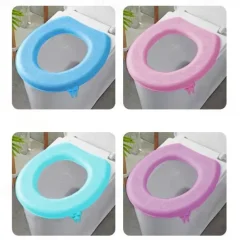 Waterpoof Soft Toilet Seat Cover Bathroom Washable Closestool Mat Pad Cushion O-shape U-shape Toilet seat Bidet Toilet Cover Accessories
